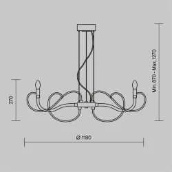 Подвесной светильник Atlanta E14х9 (Прозрачный)