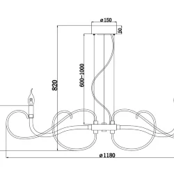 Подвесной светильник Atlanta E14х9 (Прозрачный)