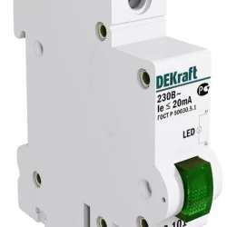 Лампа сигнальная ЛС-101 на DIN-рейку 1p зел. LED DEKraft 18004DEK