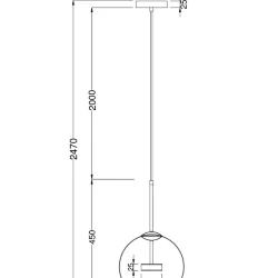 Подвесной светильник Cometa 3000К 12Вт (Золото)