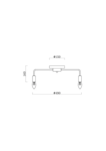Люстра FR4010CL-05GB Матис E14x5 (Черный с Золотом) FR4010CL-05GB - фото