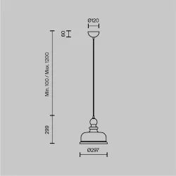 Подвесной светильник Tone E27х1 60Вт (Бронза)