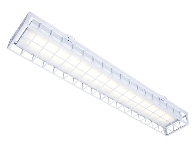 Накладной светодиодный светильник для спортзалов с защитной решеткой 80 Вт IP65 1280х250х95 мм 4000К Опал - фото 3