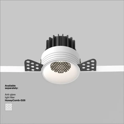Встраиваемый светильник Раунд / Round 7 Вт 4000 К 50° (Белый) DL058-7W4K-TRS-W - фото 3