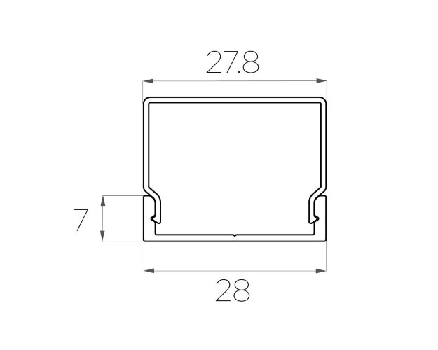 Профиль накладной алюминиевый LC-LP-0728-2 Anod - фото 4