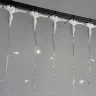 Гирлянда Занавес 2 x 3 м Белый с Мерцанием Белого Диода 220В, 600 LED, Провод Прозрачный ПВХ, IP54. Фото 2.