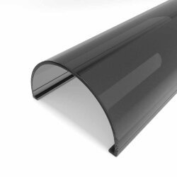 Рассеиватель поликарбонатный для профиля радиальный LC-LRM-BL1-2 чёрный