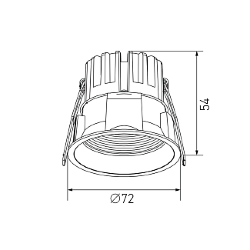 Светильник светодиодный Встраиваемый , серия DL-RE, Белый, 8Вт, IP44, Теплый белый (3000К) , DL-RE1202-WH-WW 011357
