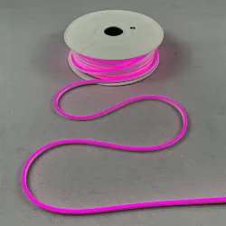 Односторонний Гибкий Неон 6х12мм Розовый 12В, IP65