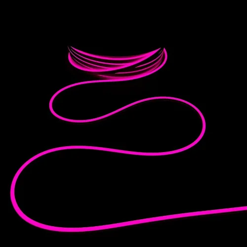 Односторонний Гибкий Неон 6х12мм Розовый 12В, IP65. Фото 3.