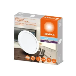 Светильник светодиодный Downlight DL 865 24Вт 6500К IP20 1680лм ДВО встраив. даунлайт круглый бел. LEDVANCE 4607194235599