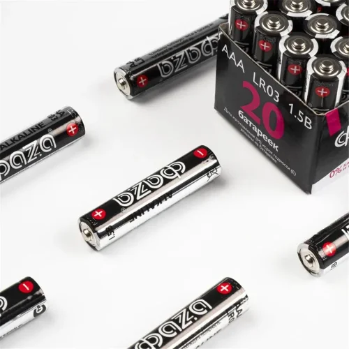 Элемент питания алкалиновый AAA/LR03 1.5В Alkaline Pack-20 (уп.20шт) ФАZА 5028128 - фото 6