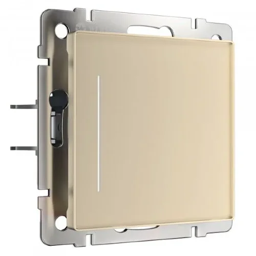Сенсорный выключатель одноклавишный с подсветкой (шампань) W4512011 - фото