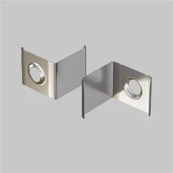 Комплект креплений (для профиля 16×16) 10 шт., ALM009MT (Хром)