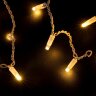 Праздничная гирлянда бахрома теплый белый 3*0,6 м IP65 - Фото 4