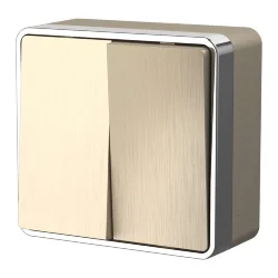 Выключатель двухклавишный Gallant шампань рифленый W5020010