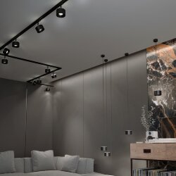 Подвес накладной, светодиодный с переключателем цветовой температуры, длина провод 2м «Novotech» 358968, серия: GIRO - Переключение цв. температуры на корпусе светильника