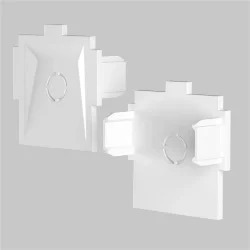 Комплект заглушек к встраиваемому шинопроводу Radity 2шт (Белый)
