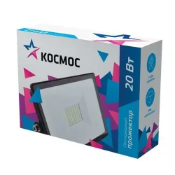 Прожектор светодиодный 20Вт IP65 6500К 1600лм с датчиком движения КОСМОС K_PR5_LED_20S