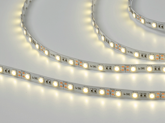 Светодиодная лента 5050, 60 LED/м, 14,4 Вт/м, 12В , IP20, Цвет: Нейтральный белый, SWG560-12-14.4-NW-M - фото