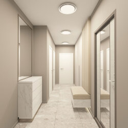 Накладной светильник, LED, 40W, IP 20, 3000K - 6500K, белый, металл, полимер, Denkirs DK6515-WH