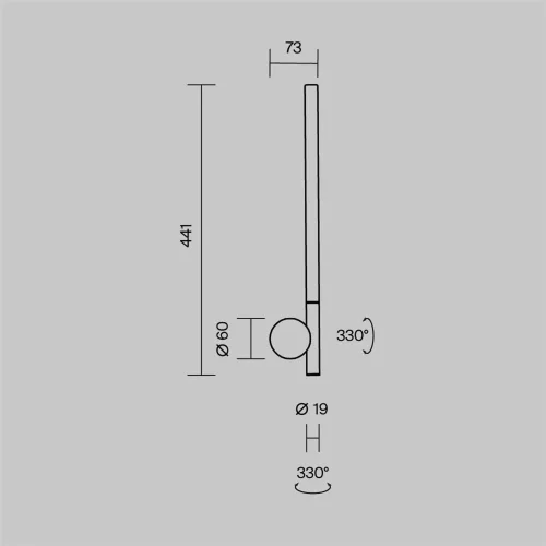 Настенный светильник (бра) Rotera 3000K 6Вт (Черный) - фото 5