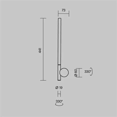 Настенный светильник (бра) Rotera 3000K 6Вт (Черный) - фото 10