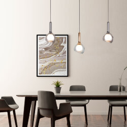 Подвесной светильник со стеклянным плафоном 50188/1 дымчатый (048082)