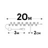 ULD-S2000-1000-DGA-RC BL-WH IP44 FIREWORK Гирлянда светодиодная Фейерверк, 20м, 1000 светодиодов, Синий и белый свет, Пульт ДУ в-к, Провод зеленый - фото 10
