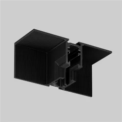 Коннектор угловой внутренний, встраиваемый под ГКЛ 9,5 мм Levity (Черный)