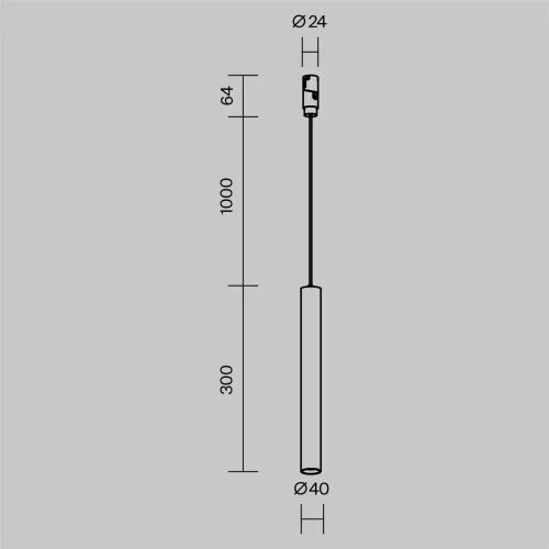 Трековый подвесной светильник Скольжение / Skim 3000К 5Вт 36° (Черный) TR210-1-5W3K-M-BBS - фото 2