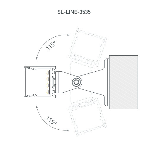Профиль с экраном SL-LINE-3535-2500 ANOD+OPAL (Arlight, Алюминий) 020462 - фото 6