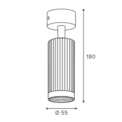 Светильник WOLTA WSL-GU10/19G-1 под лампу GU10 Графит LUXOR
