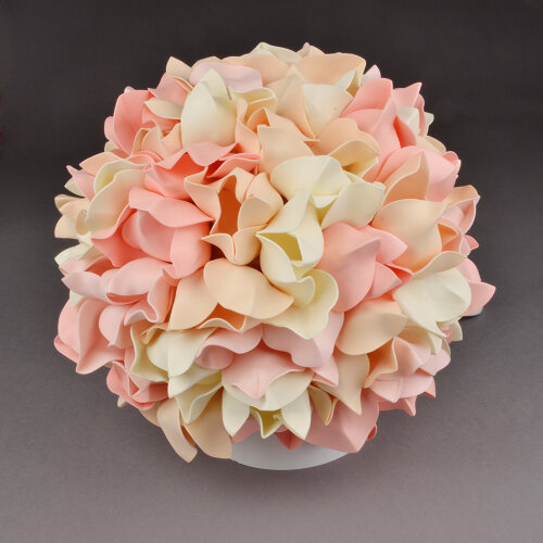 ULW-R07 T/3000K/150C/A Гортензия Белый/Радужный Светильник светодиодный со сменной лампой(в/к), E27, теплый белый свет (3000K) Плафон D150мм, прозрачный. Белое основание. TM Uniel - фото