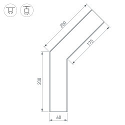 Угол SL-LINE-6070-135 (Arlight, Металл)