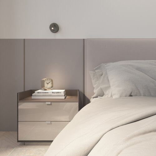 DK5072-DN Бра SHINE WALL со светодиодом, D104*H68, IP20, 3000К, 3W, RA?90, темный никель, алюминий. Фото 9