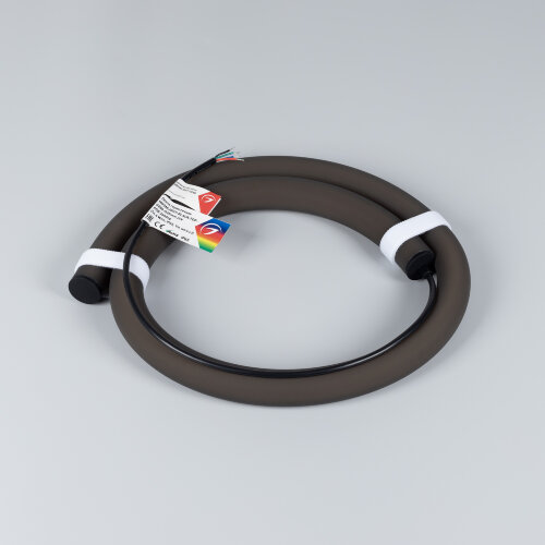 Светодиодная лента герметичная MOONLIGHT-BLACK-TOP-G280-D25mm 24V RGB 360deg (14.4 W/m, IP65, 1m, wire x1) (Arlight, Вывод прямой, 3 года) - фото 2