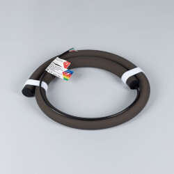 Светодиодная лента герметичная MOONLIGHT-BLACK-TOP-G280-D25mm 24V RGB 360deg (14.4 W/m, IP65, 1m, wire x1) (Arlight, Вывод прямой, 3 года)