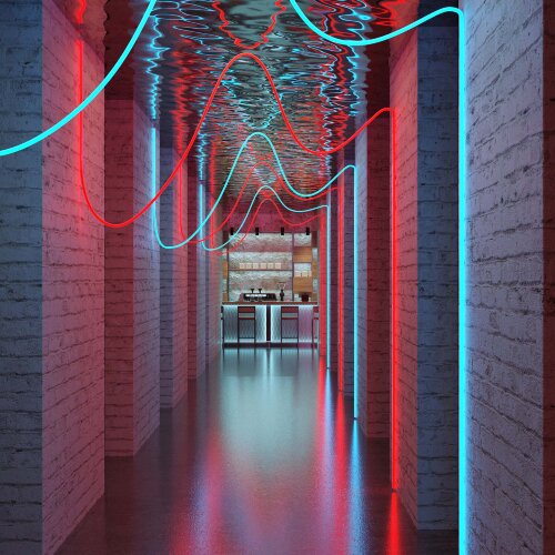 Светодиодная лента герметичная MOONLIGHT-BLACK-TOP-G280-D25mm 24V RGB 360deg (14.4 W/m, IP65, 1m, wire x1) (Arlight, Вывод прямой, 3 года) - фото 7