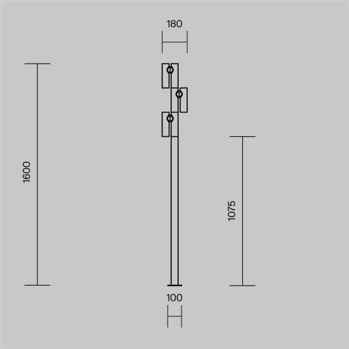 Садово-парковый светильник Torq 3000К 30Вт IP 65 (Черный) - фото 10