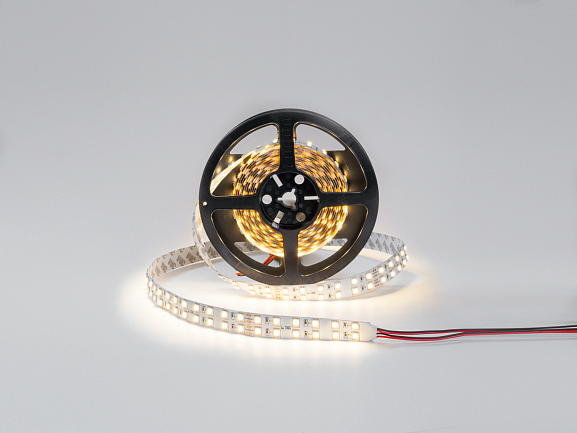 Светодиодная лента 5050, 120 LED/м, 28,8 Вт/м, 24В , IP20, Цвет: Теплый белый, SWG5120-24-28.8-WW-M. Фото 2