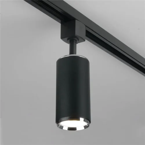 Трековый светильник для однофазного шинопровода Svit GU10 Черный/хром MRL 1013 - фото 3