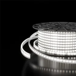 Светодиодная лента двухрядная Premium 220 В 18 Вт/м 180 Led/м 2835 IP65, холодный белый 6500K, 50 м LS011 220V (053653)