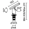 Трековый светильник Гала / Gala Exility 2700-6000K 10Вт 20°-35° Dim Smart (Черный) TR108-4-10W3K-DS-B - фото 2