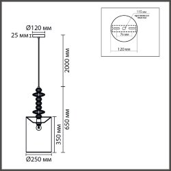 Подвес «LUMION» 8338/1A, серия: ILMIRA (крепление на планке) - -