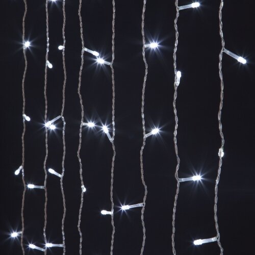 Новогодняя гирлянда занавес белый 2*3м IP20 - Фото 2