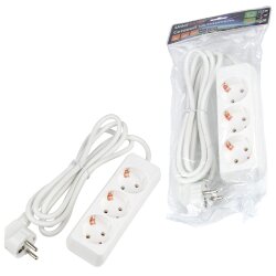 S-GCU3-2 WHITE Удлинитель серии Ultra, шнур 2м., 3 гнезда, 16A, с-з, Белый, TM Uniel