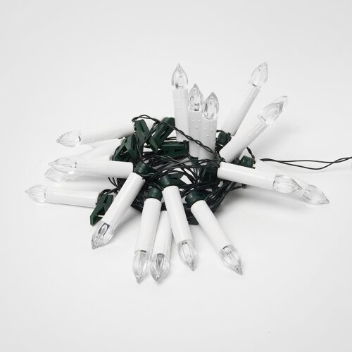 ULD-S0400-020-SGA WARM WHITE IP20 CANDLES Гирлянда светодиодная Свечки, 4м, 20 светодиодов, Теплый белый свет, Постоянное свечение, Провод зеленый - фото 4