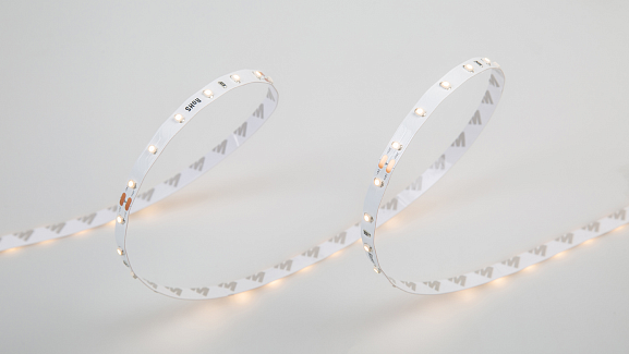 Светодиодная лента LUX, 3528, 60 LED/м, 4,8 Вт/м, 24В, IP33, Теплый белый (2700K), DSG360-24-WW-33. Фото 2