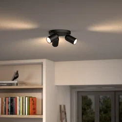 Светильник накладной СПОТ 3xGU10 230V | PONGEE plate/spiral black | - PHILIPS